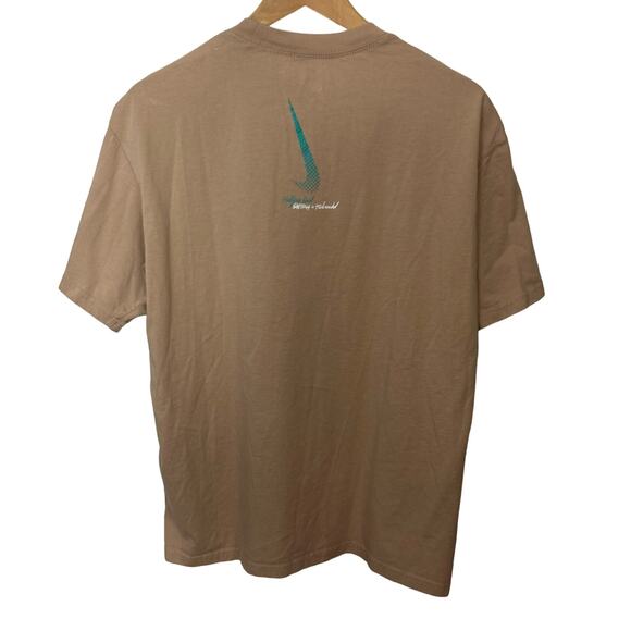Nike Max 90 Standard T Shirt Tan Mens Size M 100% Cotton Soft Relaxed Fit Sports - Picture 3 of 10